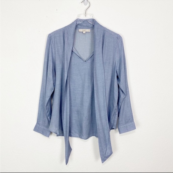 ✨LOFT ✨Front Tie Blouse🌹 - Picture 2 of 5